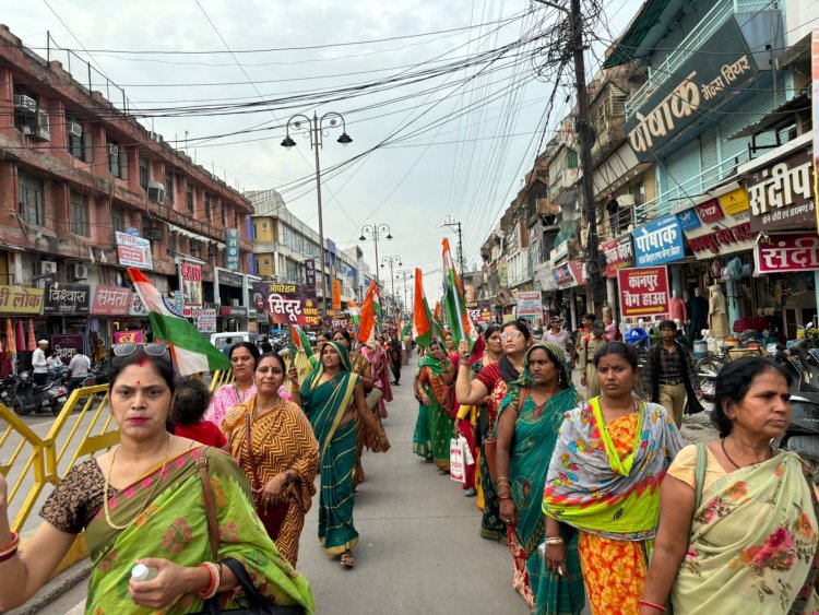 मातृशक्ति ने दिखाया दम, शहर में भव्य शौर्य सम्मान यात्रा निकाली गई, हुआ वीर नारियों का सम्मान