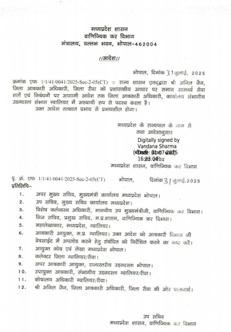 सिंगल ट्रांसफर ऑर्डर, आबकारी अधिकारी हटे, उनके साथ ही बढ़ेगी मुश्किलें